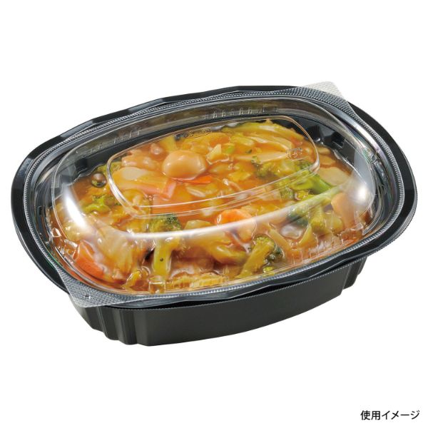 どんぶり容器 CY-丼 小判大深N 黒本体 エフピコチューパ