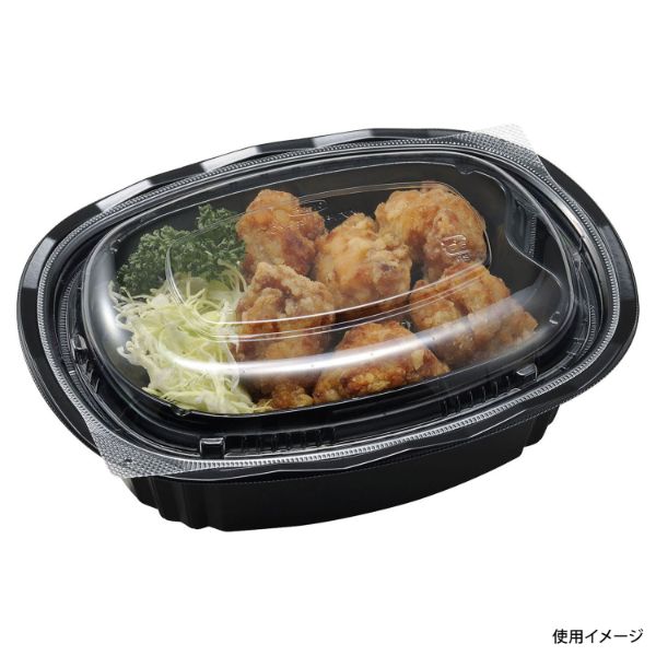 どんぶり容器 CY-丼 小判大深N 黒本体 エフピコチューパ