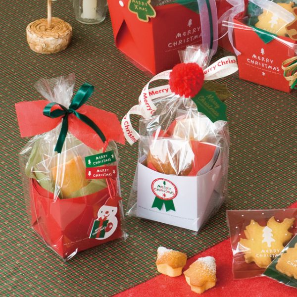 贈答用飾り ハンドメイドクリスマス ポンポン付ゴムタッグ(10個) ヘッズ