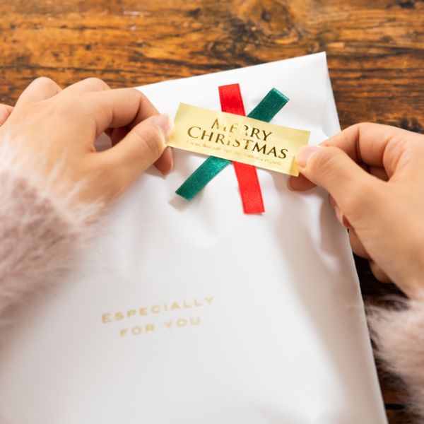 クリスマスダブルリボンシール-1(30枚) ヘッズ