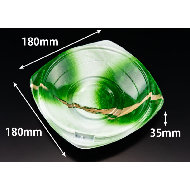 どんぶり容器 バイオPS 海専丼 180B くらま緑2 リスパック