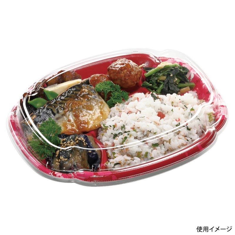 弁当容器 MFP花見膳24-19-1 ゆかり赤 エフピコ