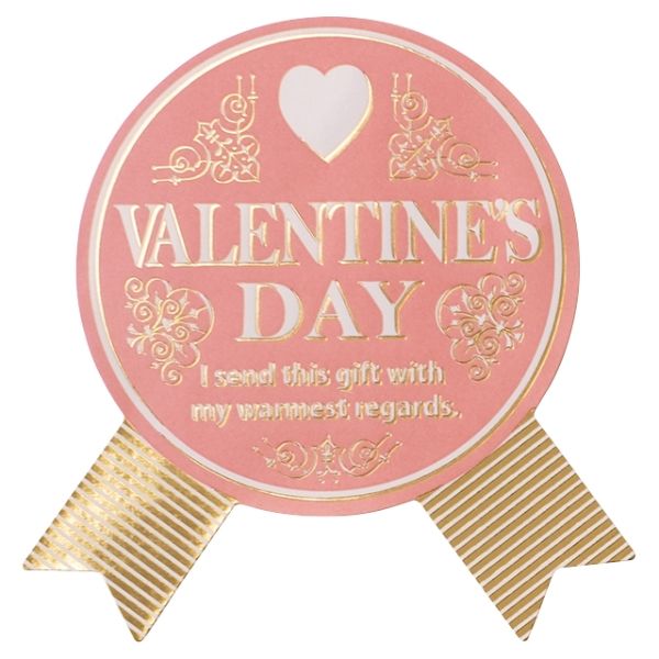バレンタインデイシール リボン型-23(60枚) ヘッズ