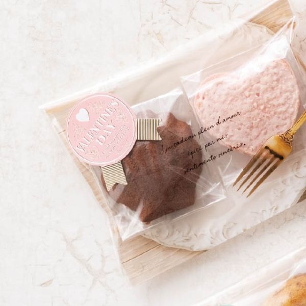 バレンタインデイシール リボン型-23(60枚) ヘッズ