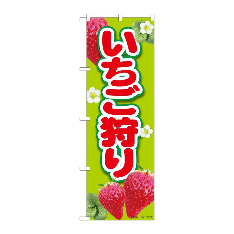 [N] のぼり いちご狩り黄緑 MTM 84428 P・O・Pプロダクツ