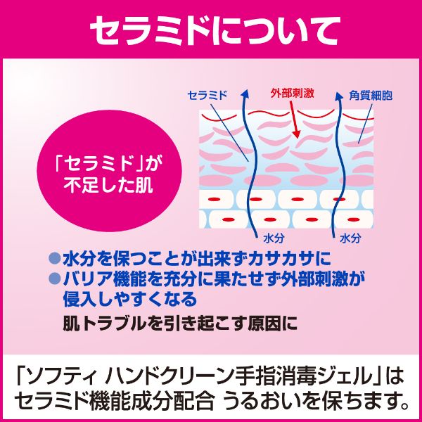 アルコール消毒剤 ソフティ ハンドクリーン手指消毒ジェル 60ml 花王