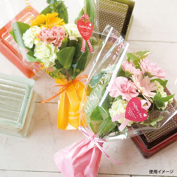 MA-27S 母の日シール-27/レッドチェックリボン 30枚 ヘッズ