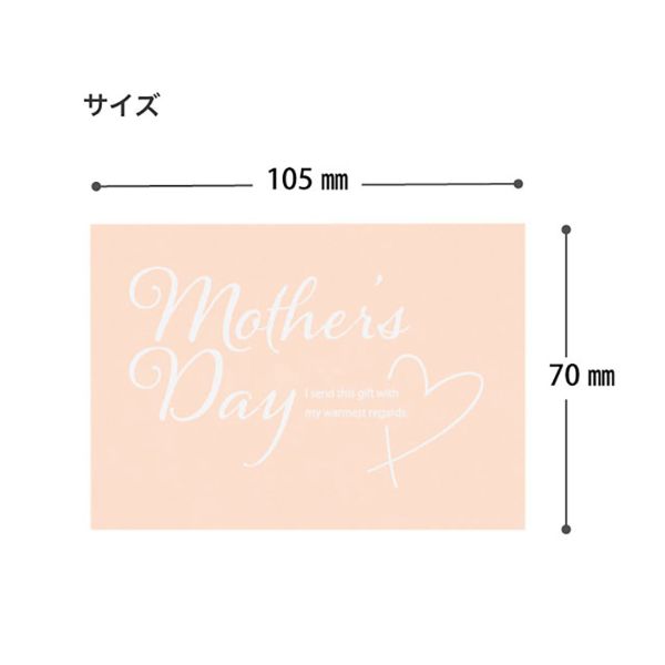 贈答用飾り MA-C13 母の日メッセージカード-13/シルキーピンク 30枚 ヘッズ