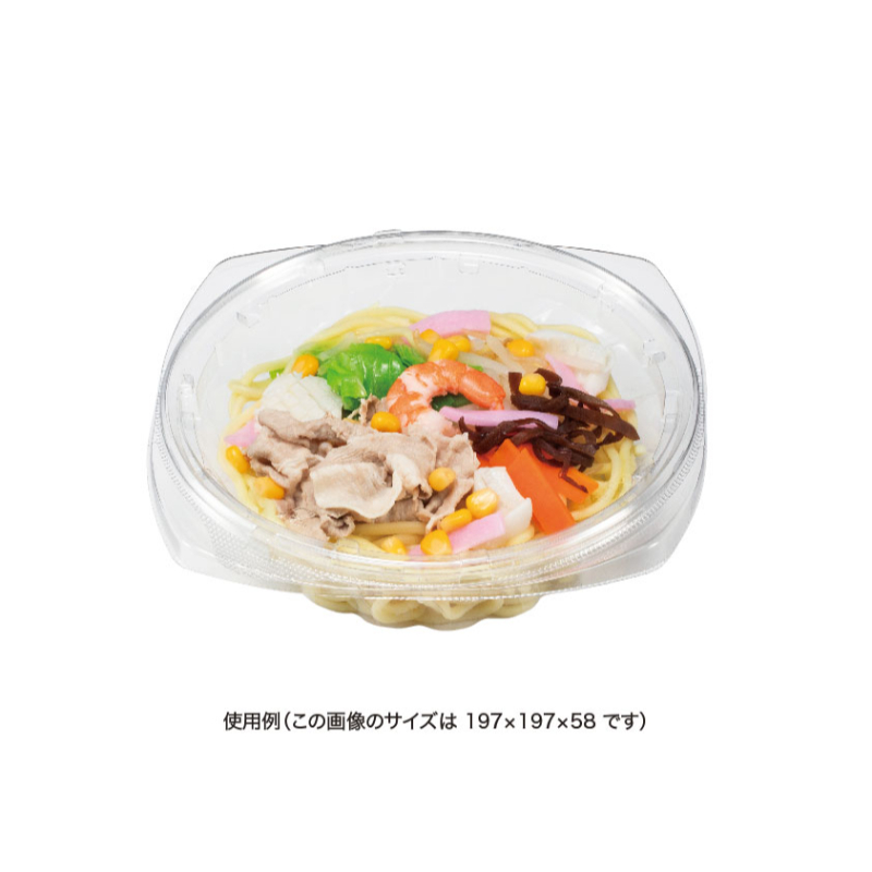 冷麺容器 バイオボール ジャスト4K 173-42B リスパック