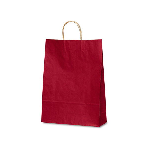 紙手提袋 1854 自動紐手提袋 T-8 カラー(赤) ベルベ