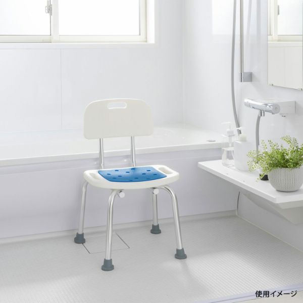【介護/医療】入浴小物 シャワーチェア 背あり ホワイト SCT-350 アイリスオーヤマ