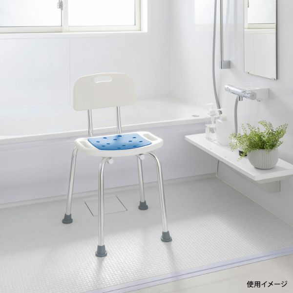 【介護/医療】入浴小物 シャワーチェア 背あり ホワイト SCT-450 アイリスオーヤマ