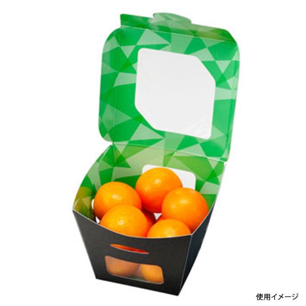 フルーツ容器 紙ベジ95角 黒 FMS エフピコチューパ