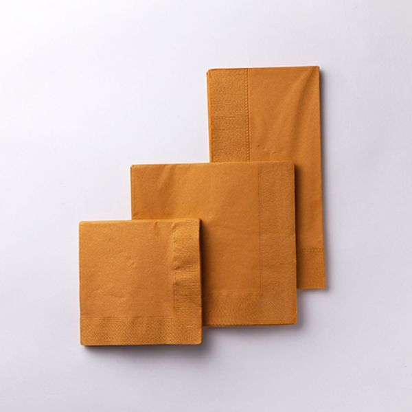 6ツ折ナフキン LUC-28 カラー2プライナプキン8折 オレンジ 溝端紙工印刷