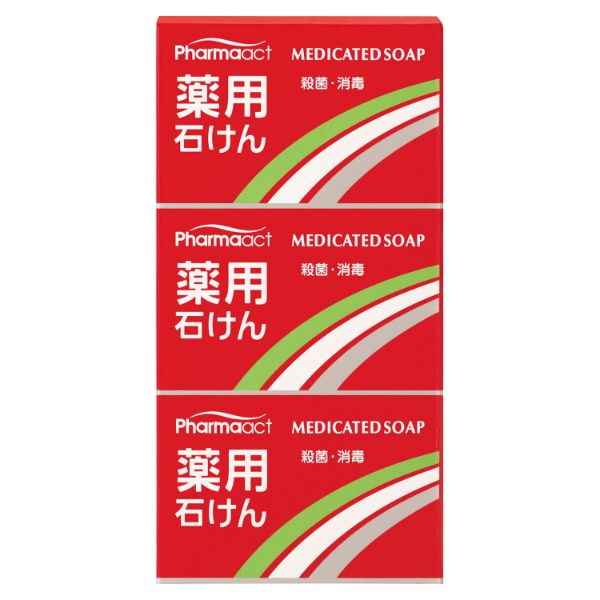 ファーマアクト 薬用石けん 3個パック 熊野油脂