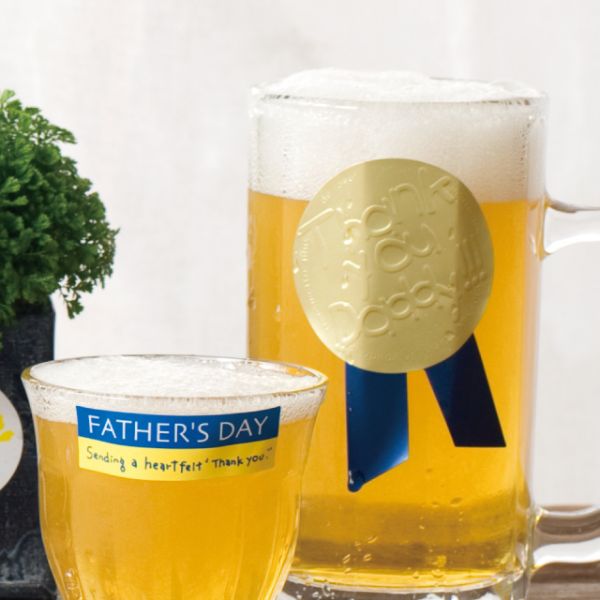 父の日シール-3 ブルーリボン(60枚) ヘッズ