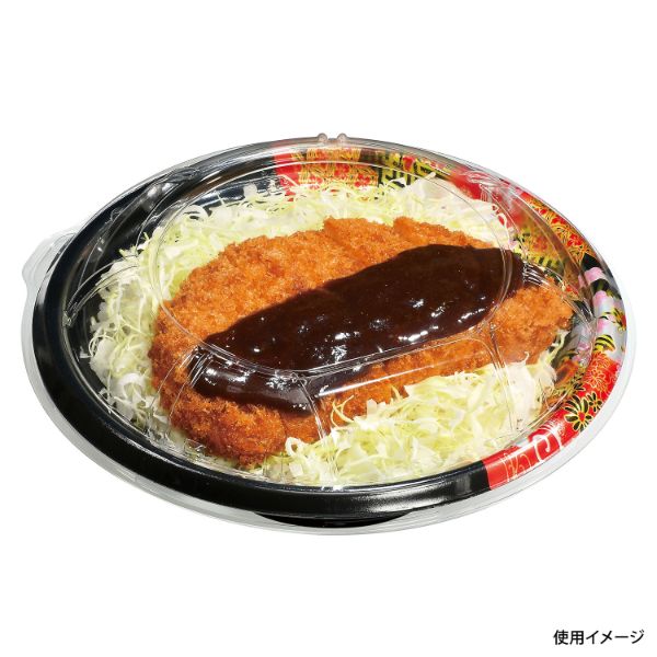 どんぶり容器 福丸丼 200H ひとえ赤 福助工業