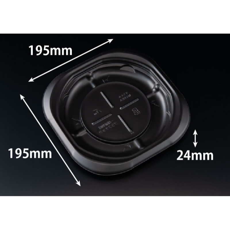 軽食容器 バイオデリカ サラエル M19BA 黒 リスパック