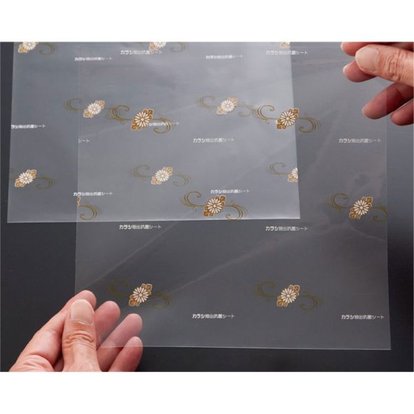 フィルムシート ワサガード 抗菌シート 菊と流水柄 200×200mm 大黒工業