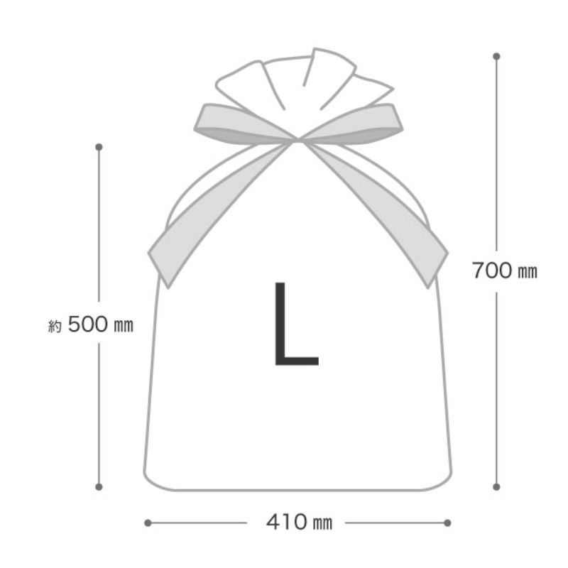 袋 カフェオレリボン付PEギフトバッグ-L(20枚) ヘッズ