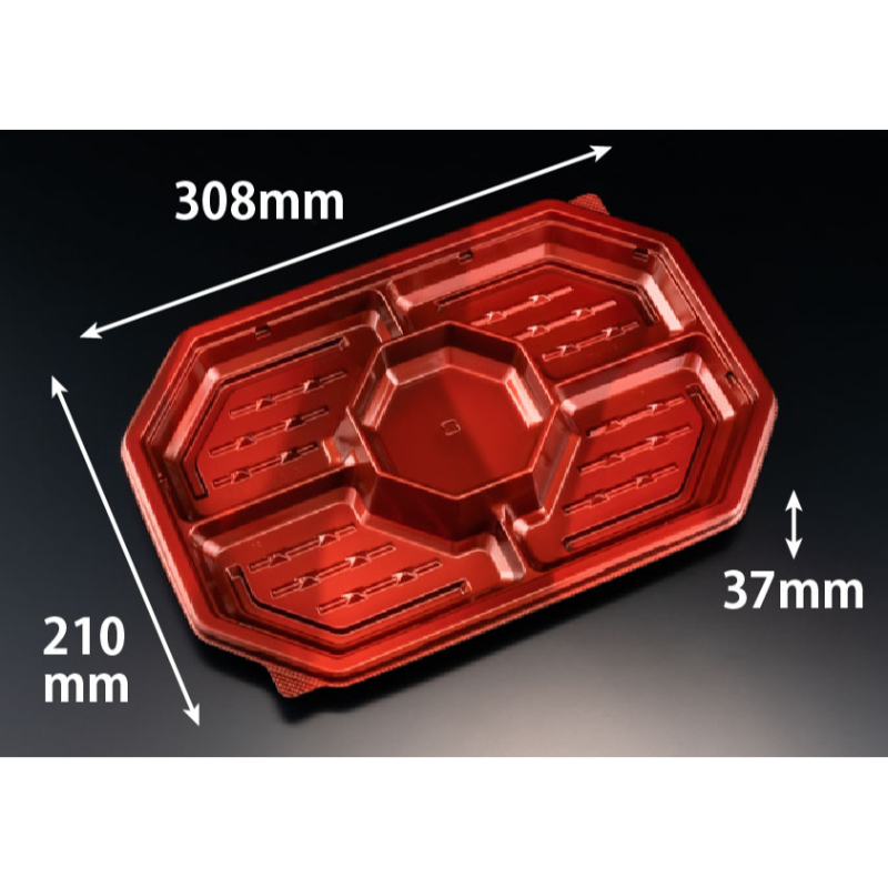 オードブル容器 マーチ31-21B 5S ソワレレッド リスパック