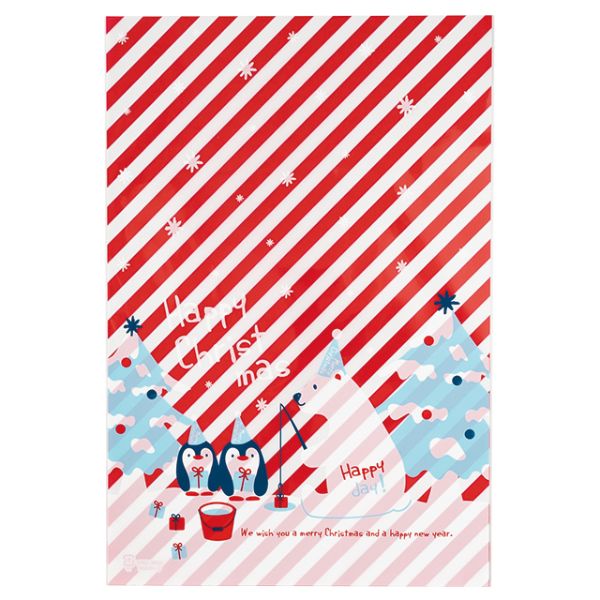 テープ無 OPP袋 クリスマススノーベア OPPギフトバッグ-2(50枚) ヘッズ