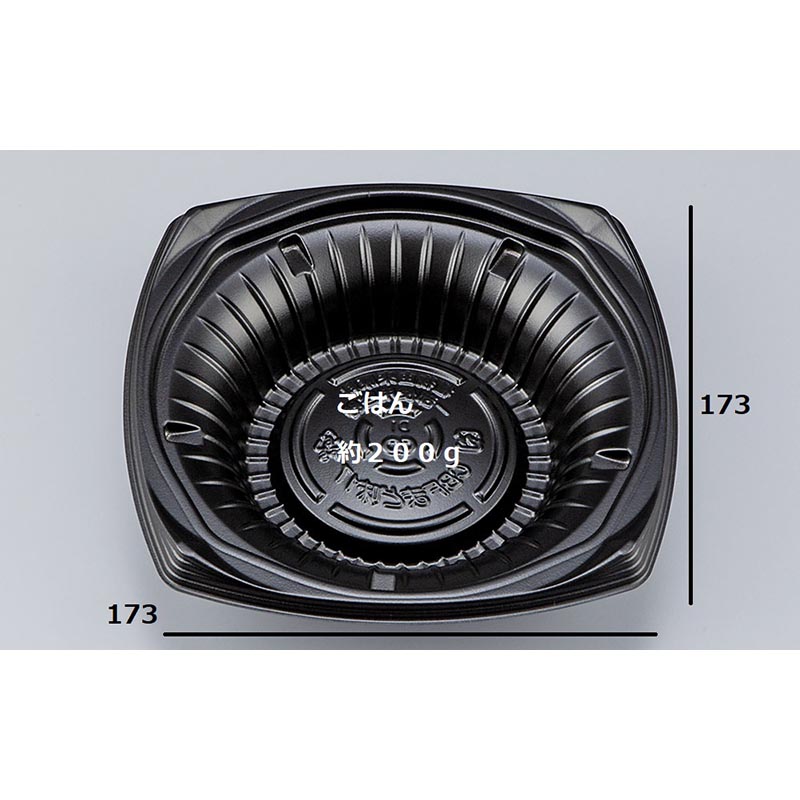 どんぶり容器 CBFまど味17 黒 本体 シーピー化成