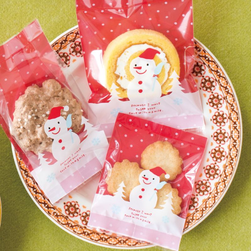 テープ無 OPP袋 スノーマンスイーツパック クリア-4(100枚) ヘッズ