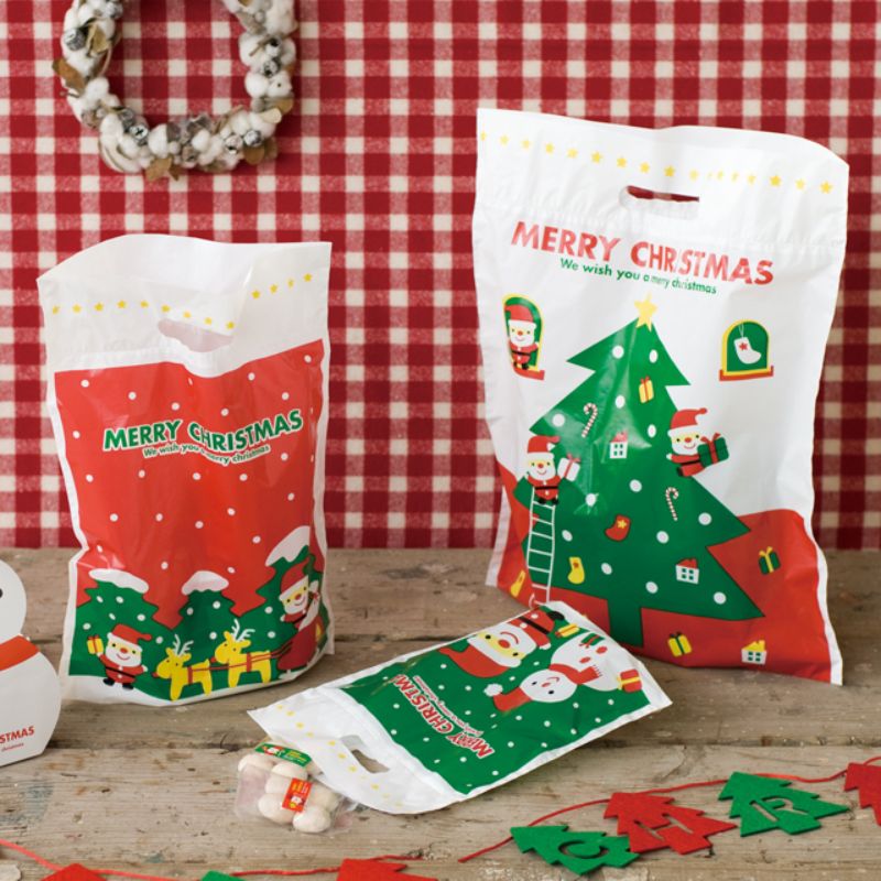 ポリ手提げ ミニサンタPEバッグ-2(50枚) ヘッズ