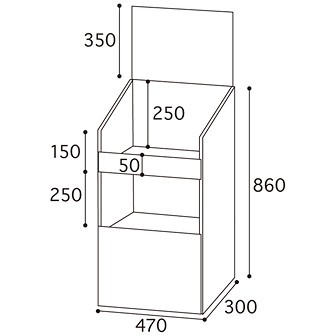 販売什器 GS8-0095 ワンタッチ什器(2段タイプ) アルファ