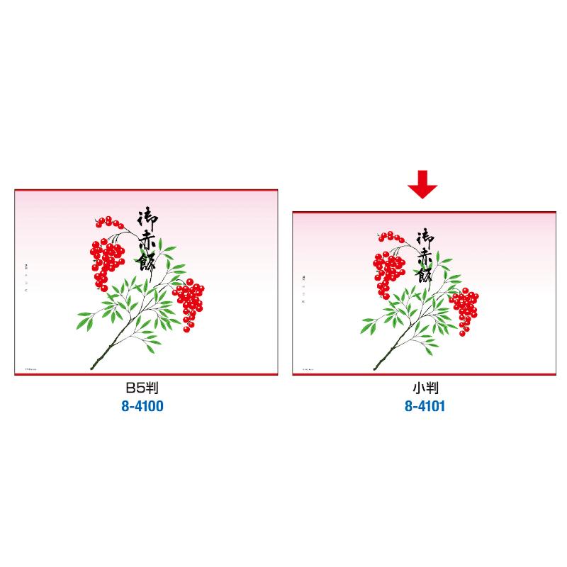 慶弔用品 8-4101 掛紙 小判 御赤飯100枚入り ササガワ
