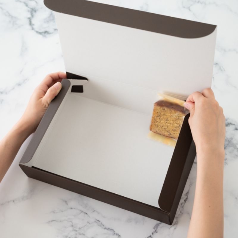 ギフト箱 無地ワンタッチギフトBOX ブラウン-S(20枚) ヘッズ