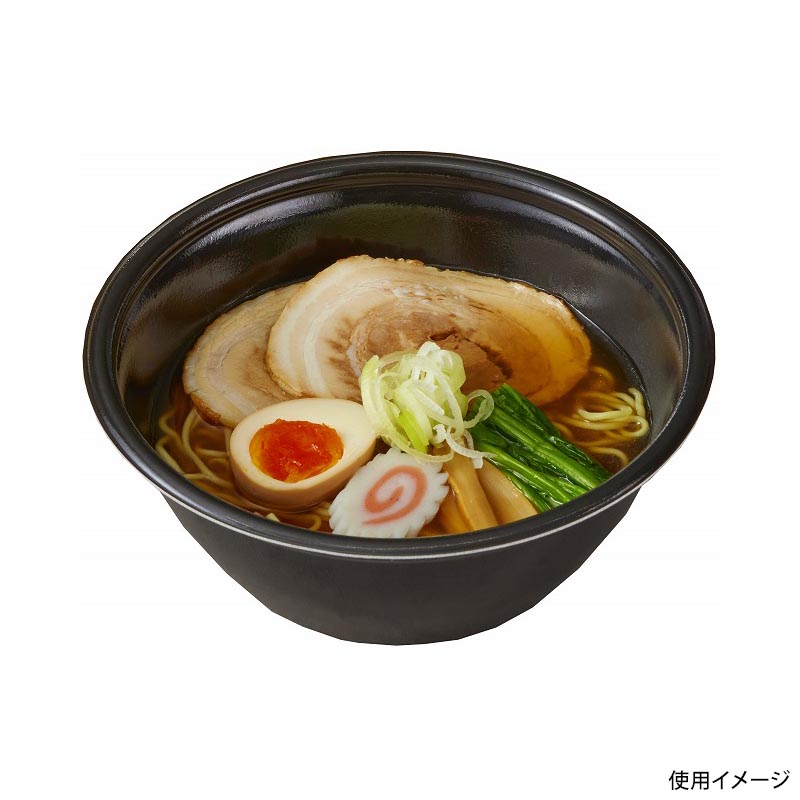 麺容器 TP めん鉢 M20 黒両 身 中央化学