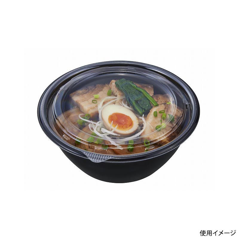 麺容器 TP めん鉢 M18 黒両 身 中央化学