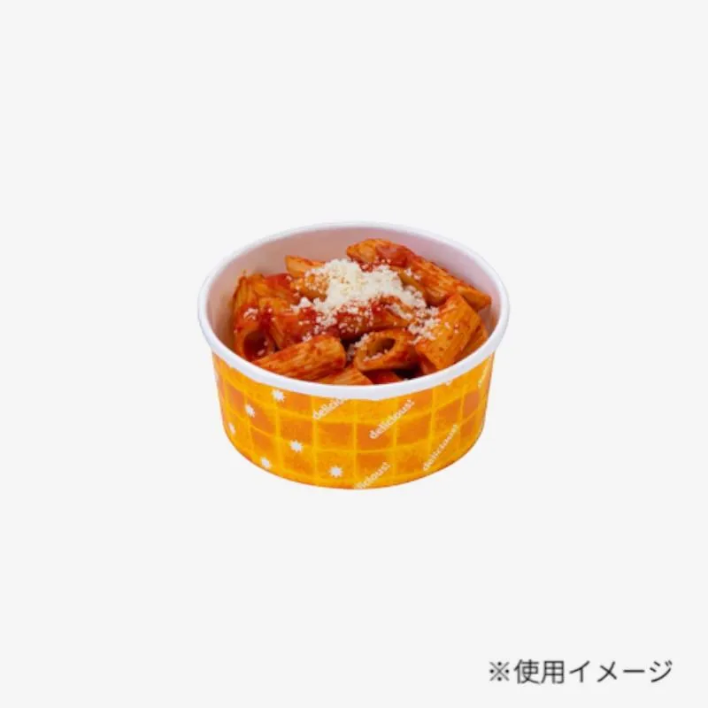 軽食容器 K8091A2紙コップ丸96浅 オレンジ 東洋アルミエコープロダクツ