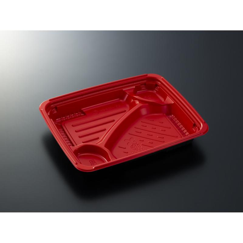 弁当容器 BCTはるか23-19C 赤-BK身 中央化学