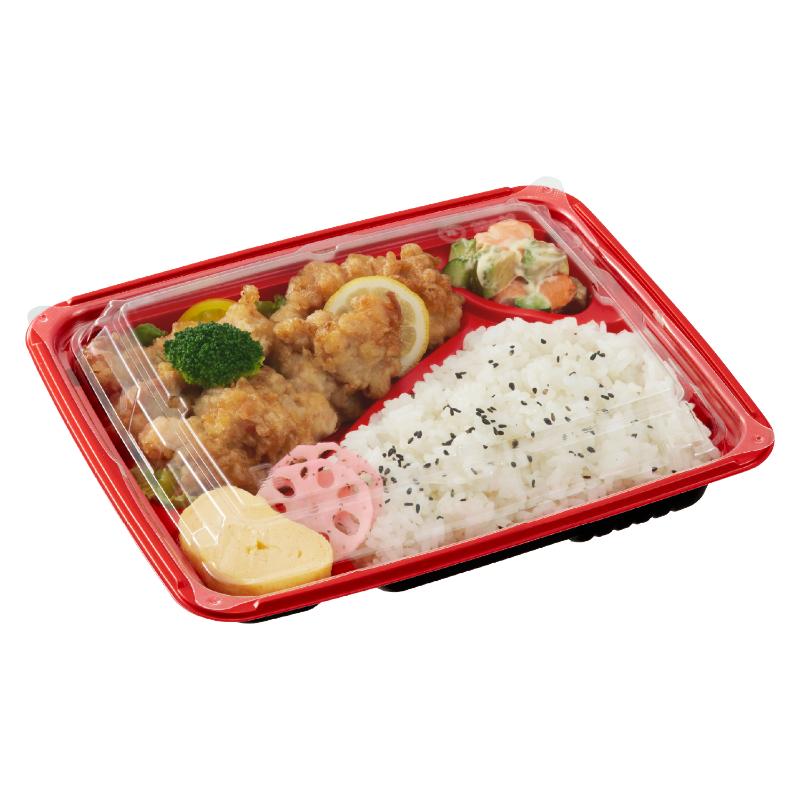 弁当容器 BCTはるか23-19C 赤-BK身 中央化学