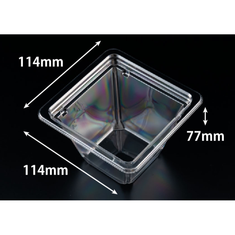 サラダ容器 バイオカップ プリズム12-75B リスパック