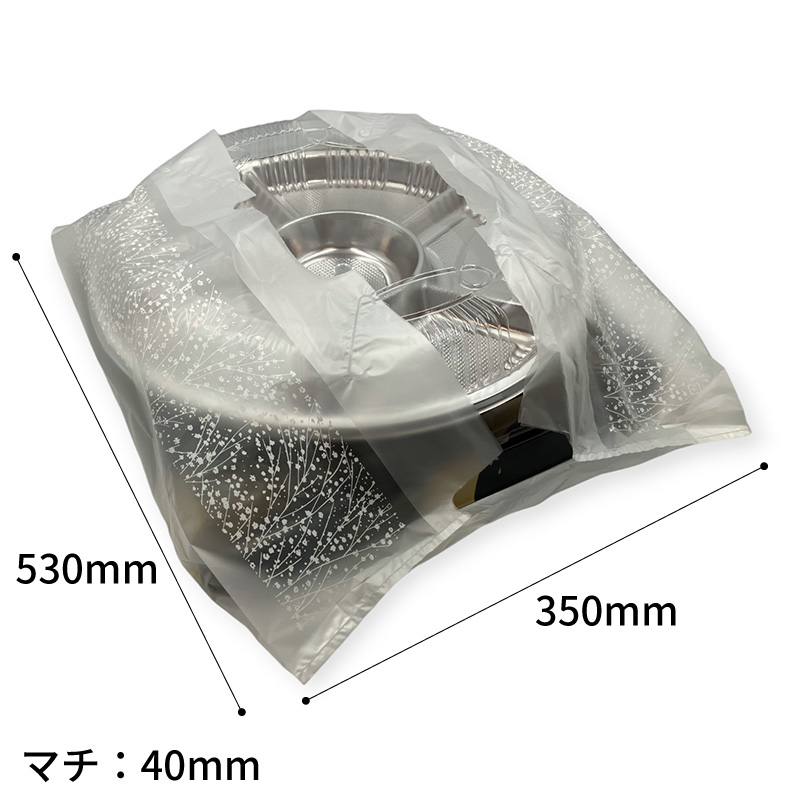 ポリ手提げ ステイブルバッグ かすみ草 No.60 福助工業