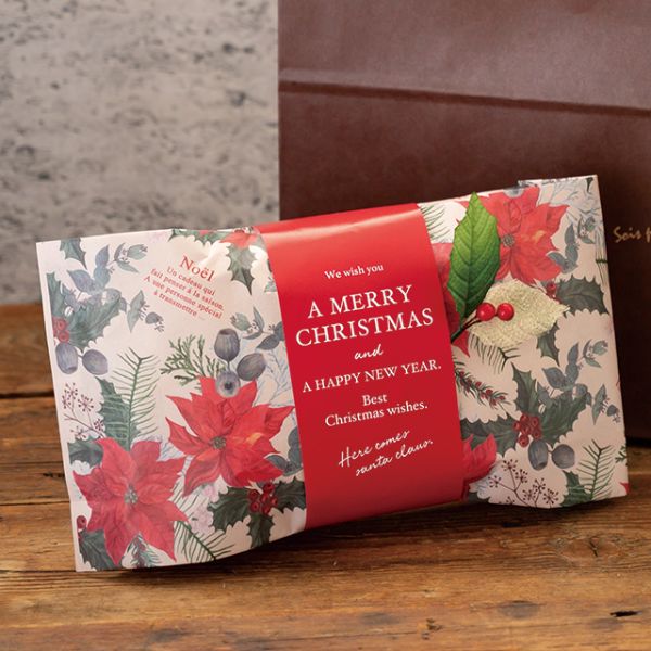 紙手提袋 ポインセチアペーパーバッグ-1(20枚) ヘッズ