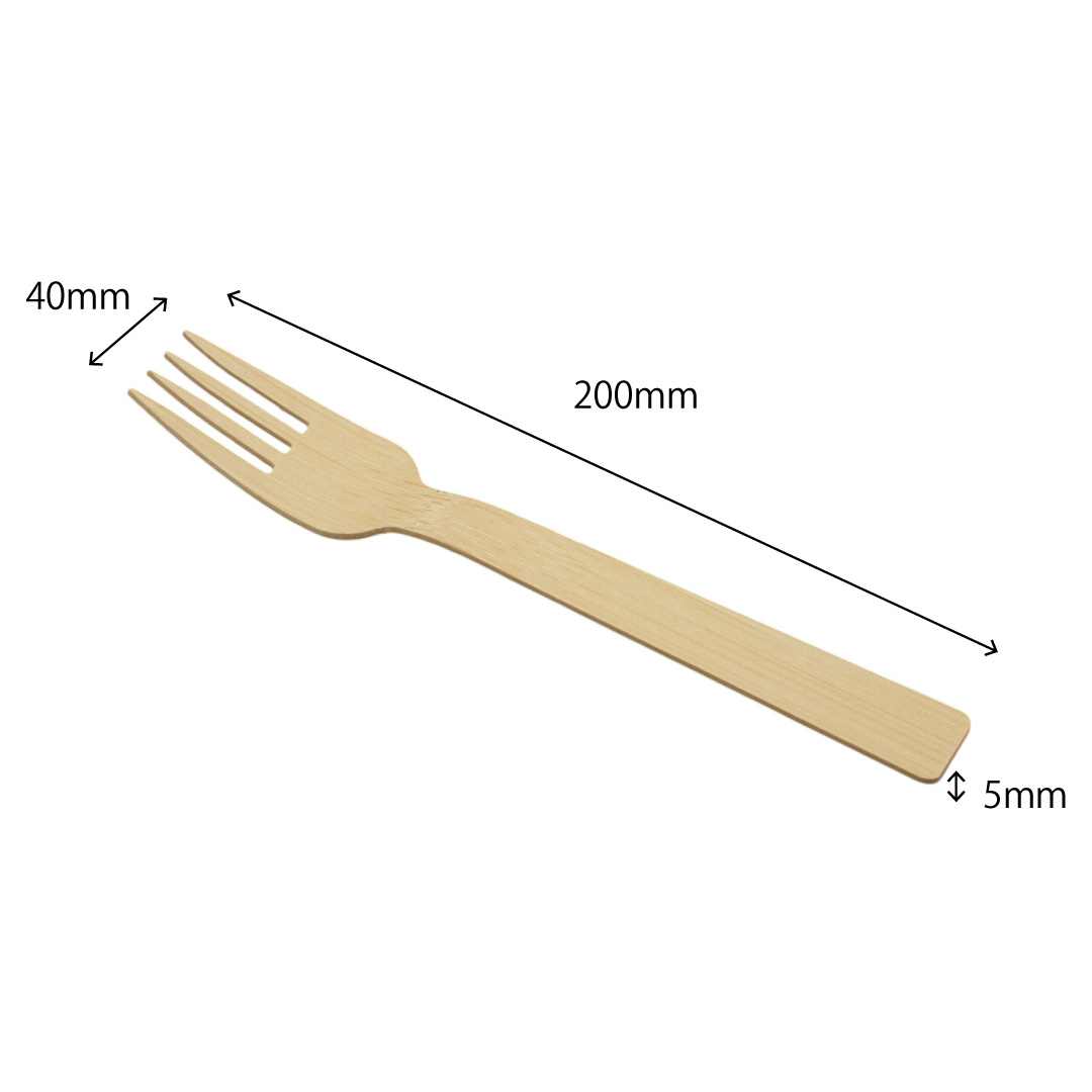 使い捨てフォーク 竹製フォーク17cm紙完封 九州紙工