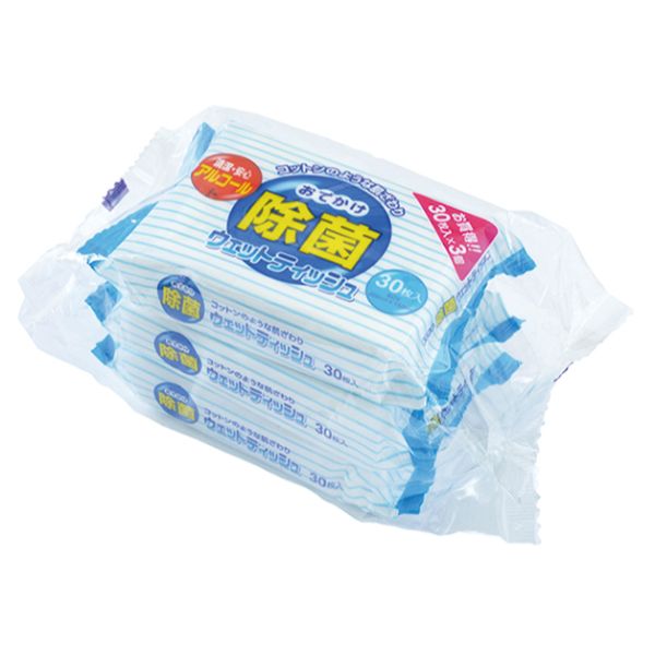 ウェットティッシュ M-33 除菌おでかけウエットティッシュ(30枚3P) Life-do.Plus