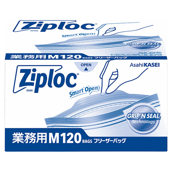 保存袋 ジップロック フリーザーバッグ M 120枚入 旭化成ホームプロダクツ