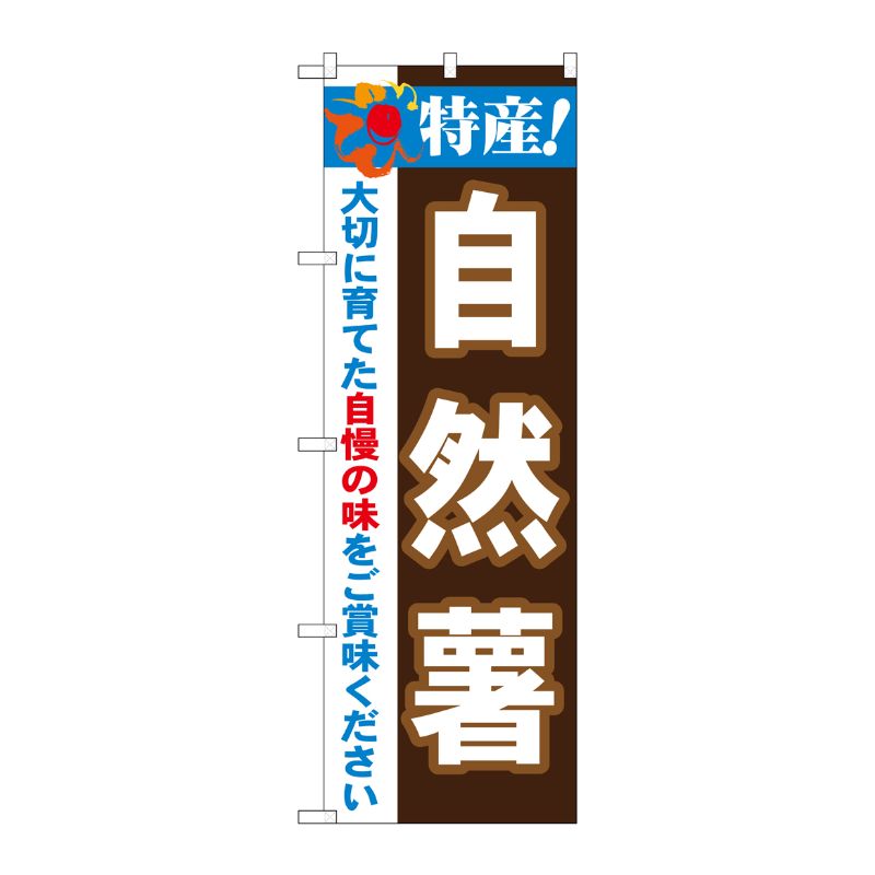 [N] 特産！自然薯 のぼり No.21509 P・O・Pプロダクツ
