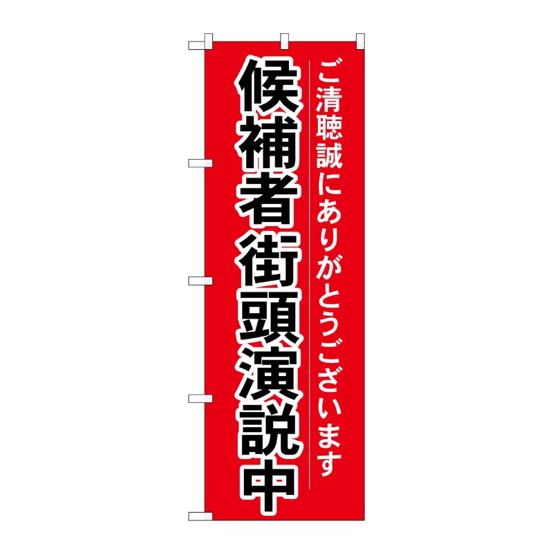 [G] 候補者街頭演説中 のぼり GNB-1926 P・O・Pプロダクツ