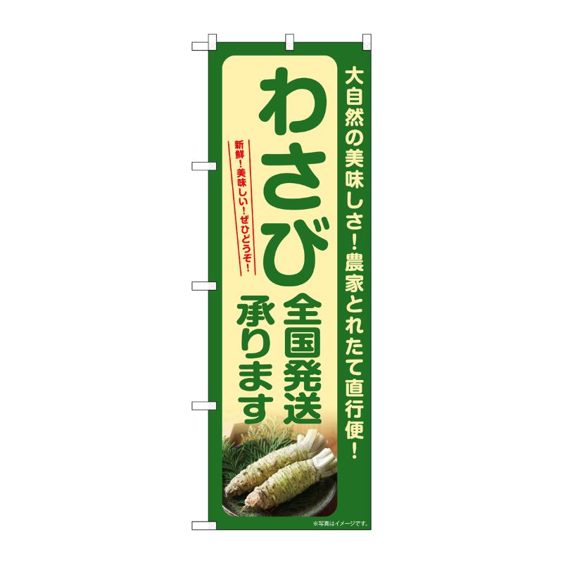 [G] のぼり わさび 全国発送承ります SNB-7388 P・O・Pプロダクツ