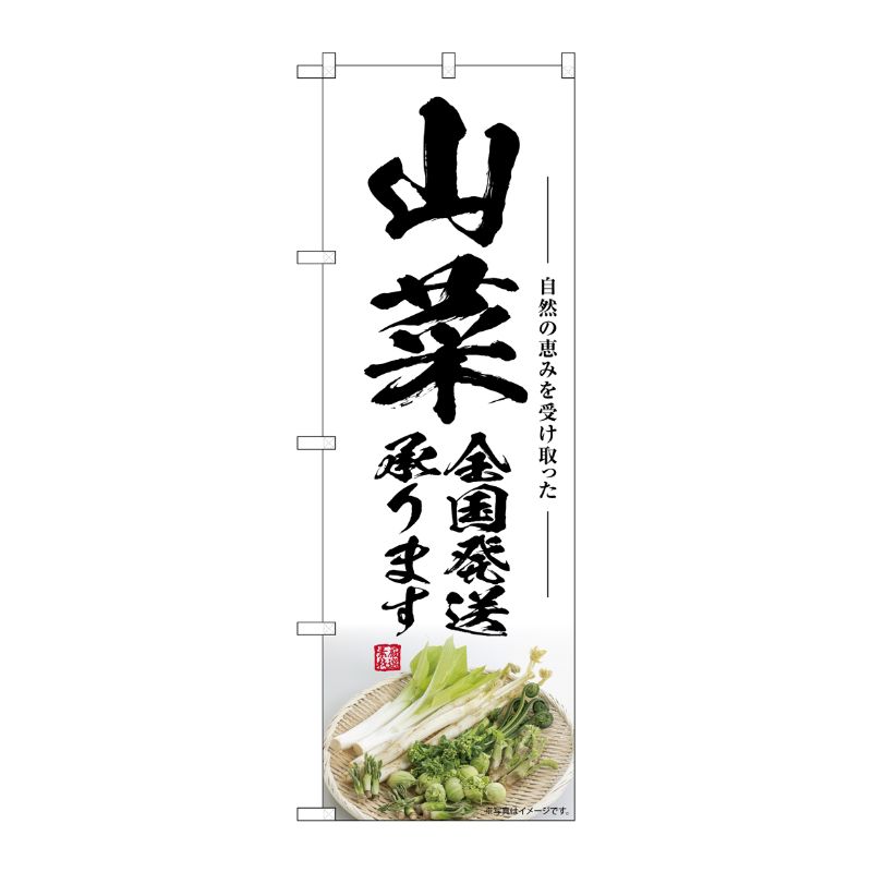 [G] のぼり 山菜 全国発送致します SNB-7506 P・O・Pプロダクツ
