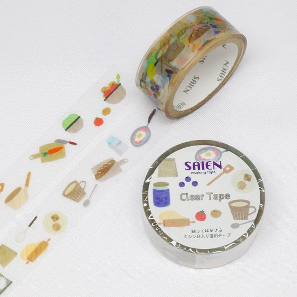 ラッピング用品 マスキングテープ SAIEN キッチン 15mm×3m カミイソ産商