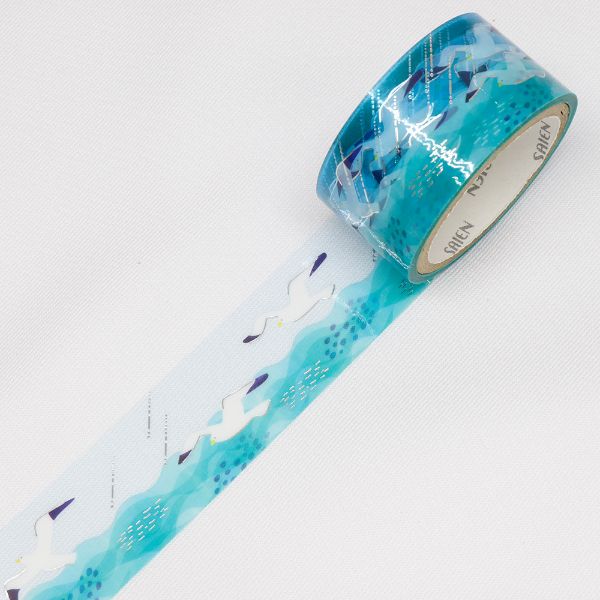 ラッピング用品 マスキングテープ SAIEN カモメ 20mm×3m カミイソ産商