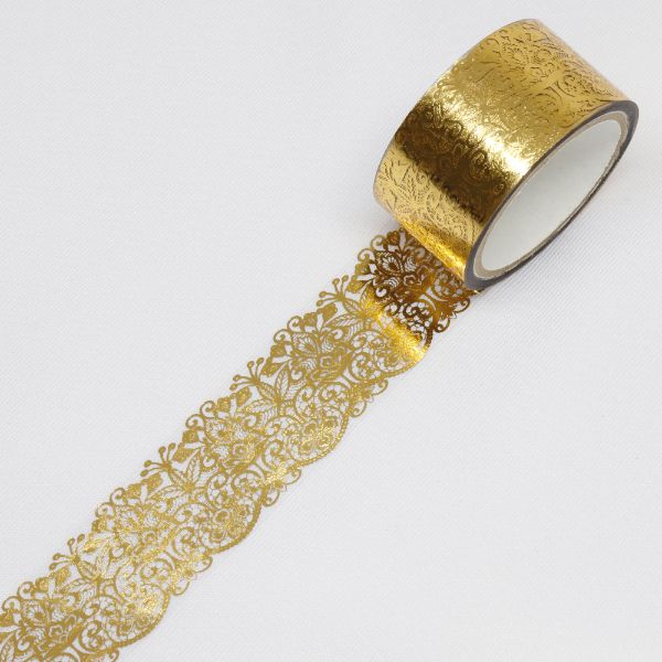 ラッピング用品 マスキングテープ レガンス(金箔) 20mm×3m カミイソ産商
